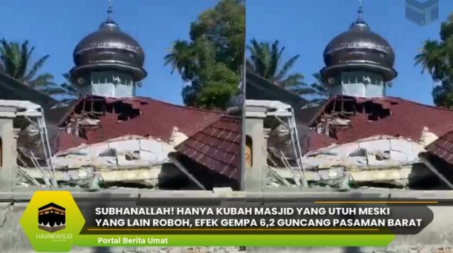 Kubah Masjid yang Utuh Meski yang Lain Roboh