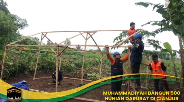 Muhammadiyah Bangun 500 Hunian Darurat di Cianjur