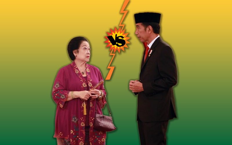 Head to Head Jokowi Vs Megawati