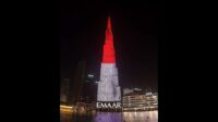 Burj Khalifa Mengibarkan Bendera Merah Putih