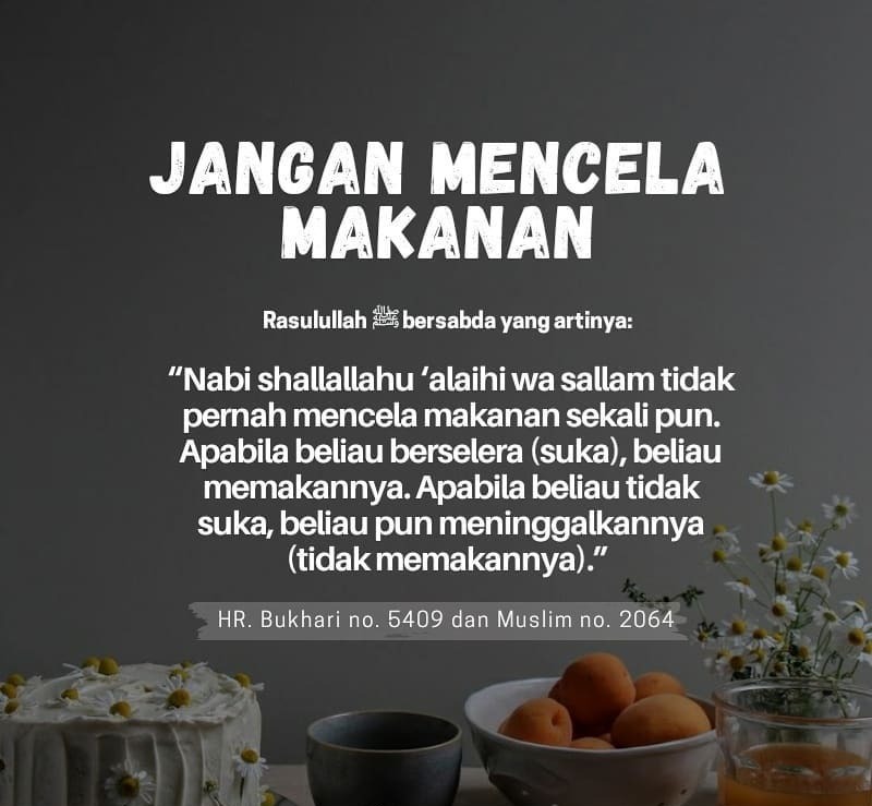 Dilarang Mencela Makanan